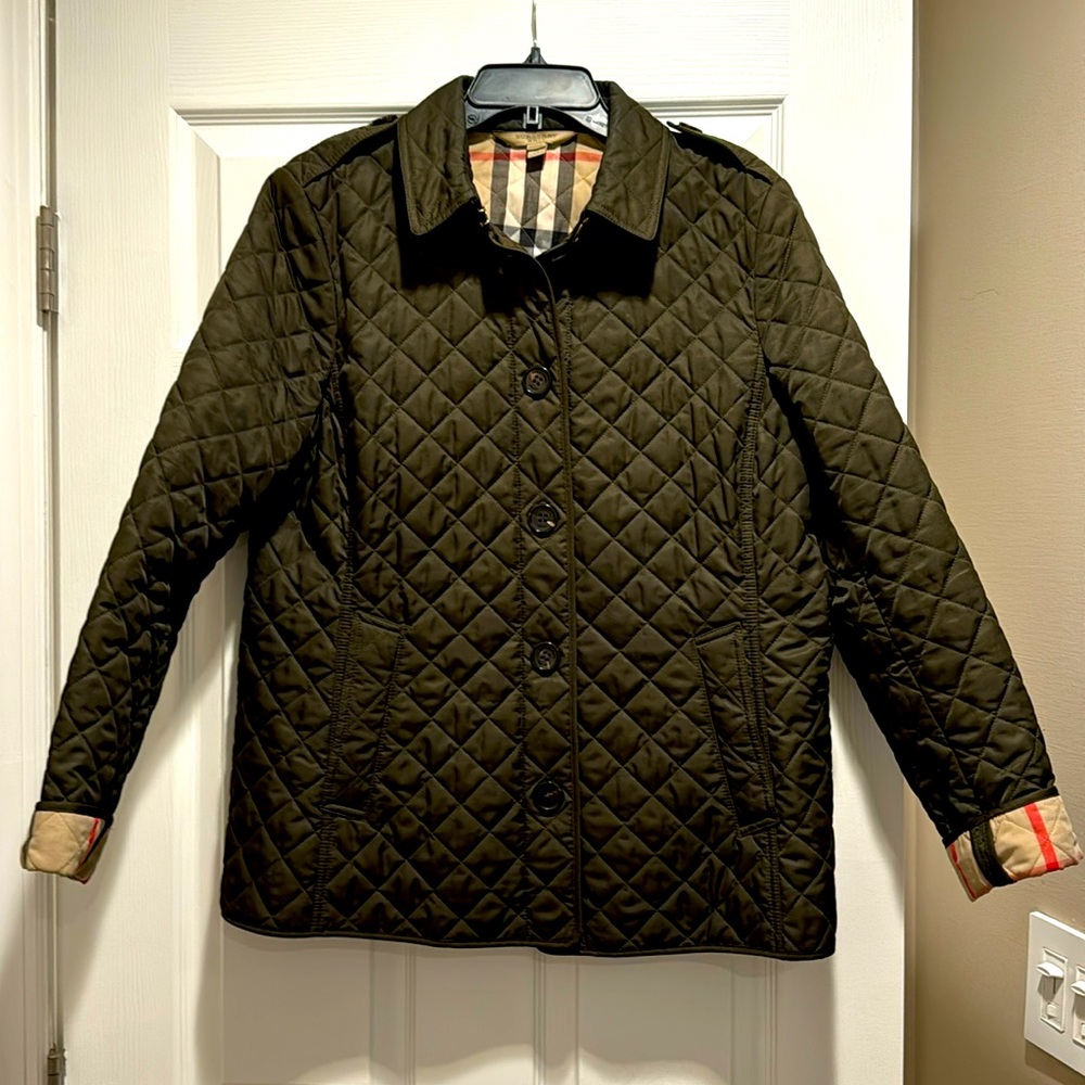 Burberry Brit green quilted jacket